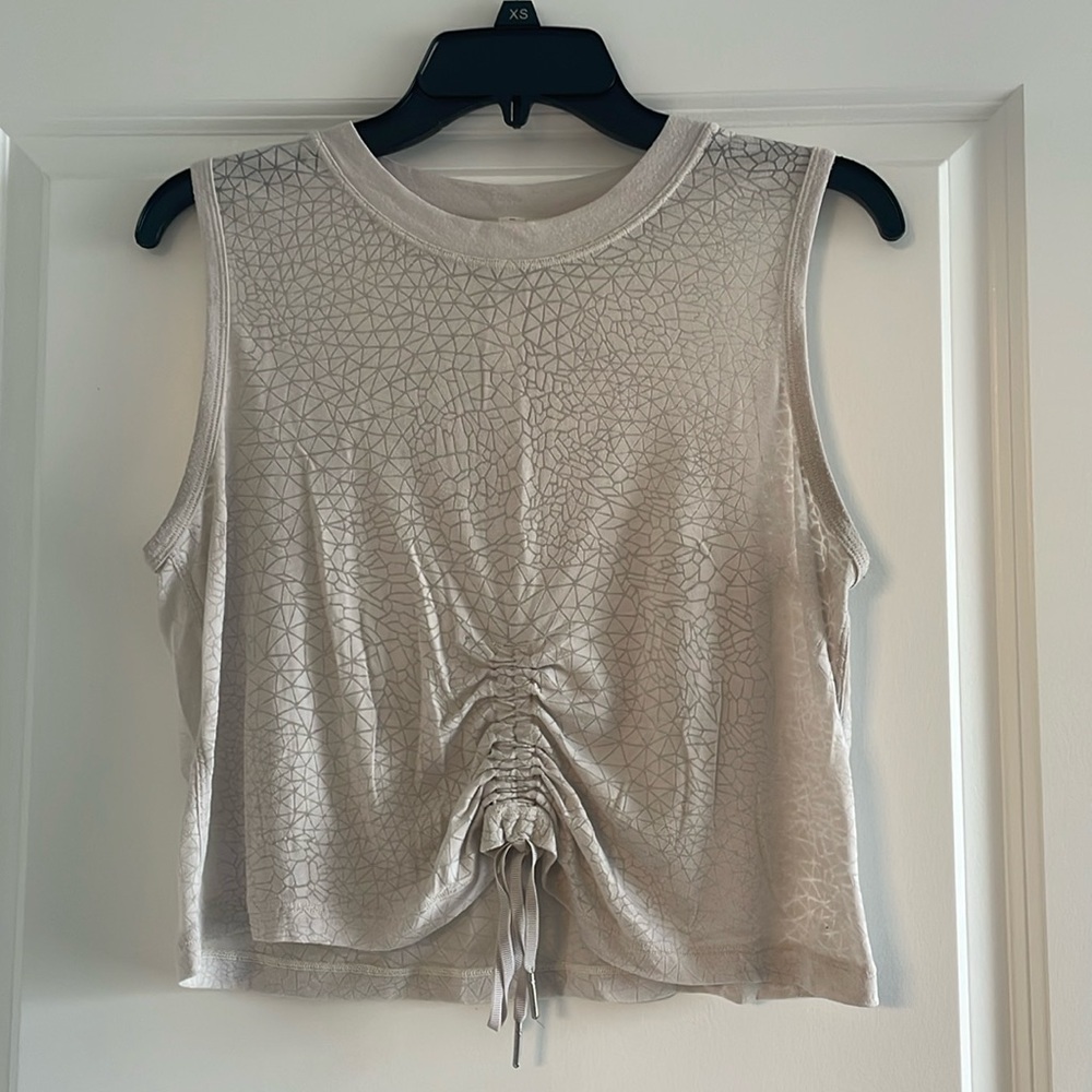 Off white/beige sheer tank top from lululemon size 8